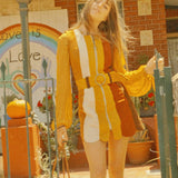 Marigold Faire Suede Mini-Dress