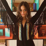 Rainbow Chaser Romper in Black